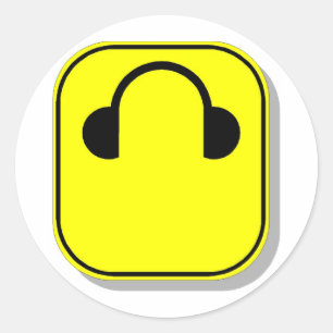 Sticker Rond Panneau de protection contre l'oreille 2