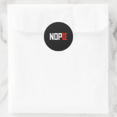 Sticker Rond Panneau de protestation No Kings Horizontal (Sac)