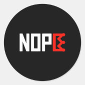 Sticker Rond Panneau de protestation No Kings Horizontal (Devant)