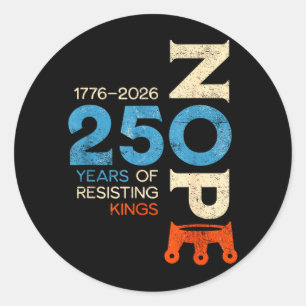 Sticker Rond Panneau de protestation Pas de rois 28 mars 2026