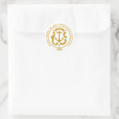 Sticker Rond Panneau de Rhode Island (Sac)