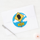 Sticker Rond Panneau de rue AVANT (Enveloppe)