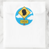 Sticker Rond Panneau de rue AVANT (Sac)