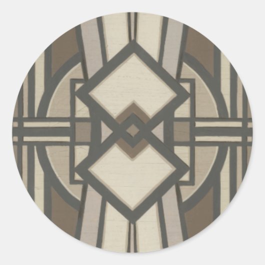 Sticker Rond Panneau Déco neutre I (Devant)