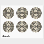 Sticker Rond Panneau Déco neutre I (Feuille)