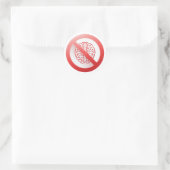 Sticker Rond Panneau d'interdiction d'utiliser l'intelligence a (Sac)