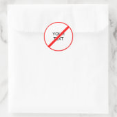 Sticker Rond Panneau d'interdiction personnalisable (Sac)