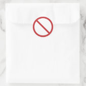 Sticker Rond Panneau d'interdiction vierge, pas de symbole (Sac)