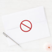 Sticker Rond Panneau d'interdiction vierge, pas de symbole (Enveloppe)