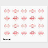 Sticker Rond Panneau Épuisé (Feuille)