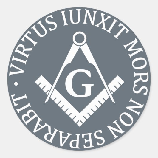 Sticker Rond Panneau franc-maçonnerie (Devant)