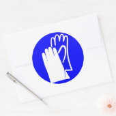 Sticker Rond Panneau Gants de sécurité (Enveloppe)