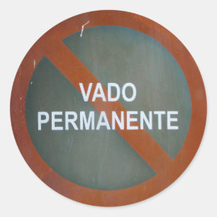 Sticker Rond Panneau Grungy Street