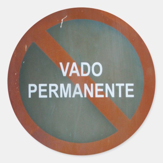 Sticker Rond Panneau Grungy Street (Devant)