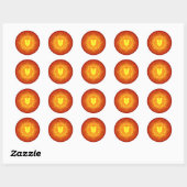 Sticker Rond Panneau hindou Tilak Design décoratif (Feuille)