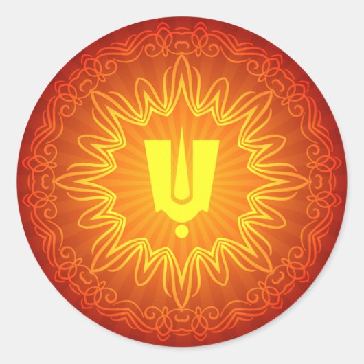 Sticker Rond Panneau hindou Tilak Design décoratif (Devant)