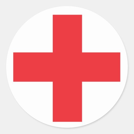 Sticker Rond Panneau Kit de premiers soins (Devant)