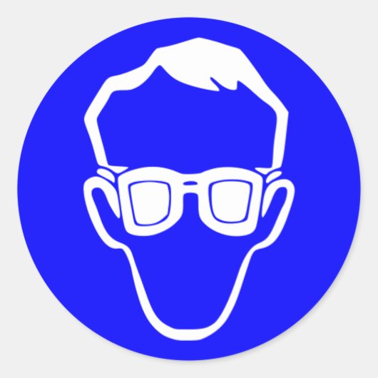 Sticker Rond Panneau Lunettes de Protection Requises (Devant)