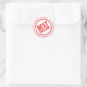Sticker Rond Panneau Meilleur Vendeur (Sac)