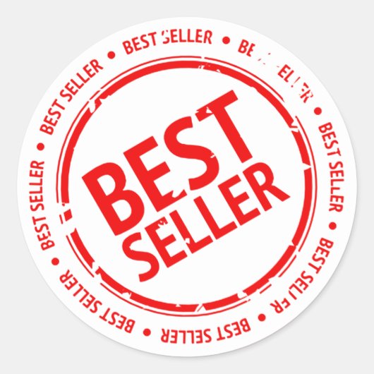 Sticker Rond Panneau Meilleur Vendeur (Devant)