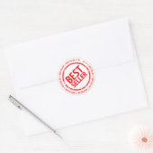 Sticker Rond Panneau Meilleur Vendeur (Enveloppe)