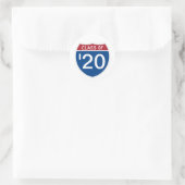 Sticker Rond Panneau modèle INTERSTATE Classe de 20XX (Sac)