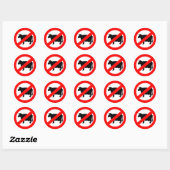 Sticker Rond Panneau Pas de Boeuf (Feuille)