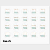 Sticker Rond Panneau plage (Feuille)