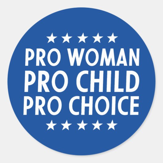 Sticker Rond Panneau Pro Femme Pro Enfant Pro Choice (Devant)