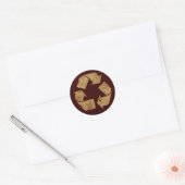 Sticker Rond Panneau Recyclage Brown (Enveloppe)