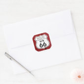 Sticker Rond Panneau Route 66 (Enveloppe)