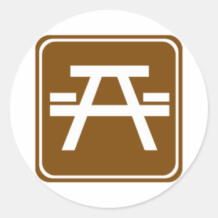 Sticker Rond Panneau routier de la Table routière