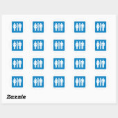 Sticker Rond Panneau routier Installations de toilettes (Feuille)