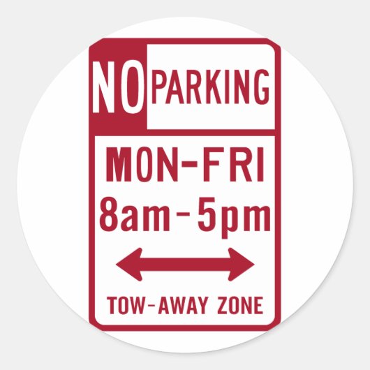 Sticker Rond Panneau routier M-F 8-5 (Devant)