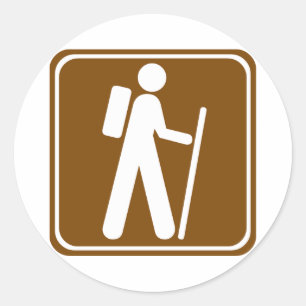 Sticker Rond Panneau routier randonnée
