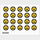 Sticker Rond Panneau routier - Volcan (Feuille)