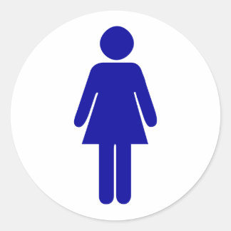 Sticker Rond Panneau Salle de bain ou toilettes pour dames