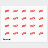 Sticker Rond Panneau vendu (Feuille)