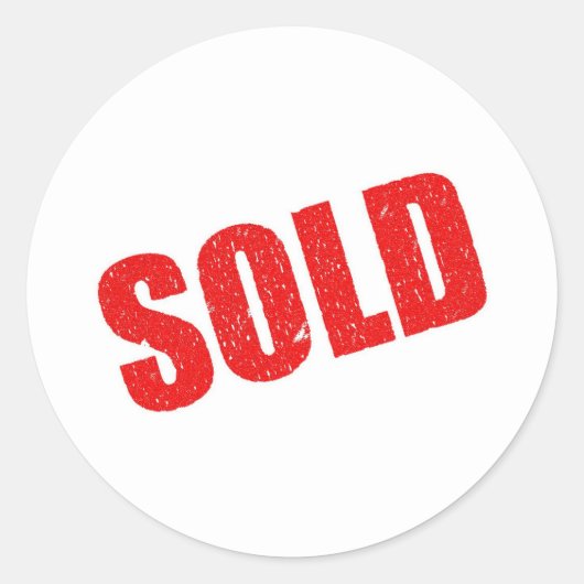 Sticker Rond Panneau vendu (Devant)