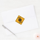 Sticker Rond Panneau Zone Geek (Enveloppe)