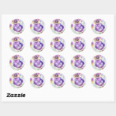 Sticker Rond Panneaux aquarelle (Feuille)