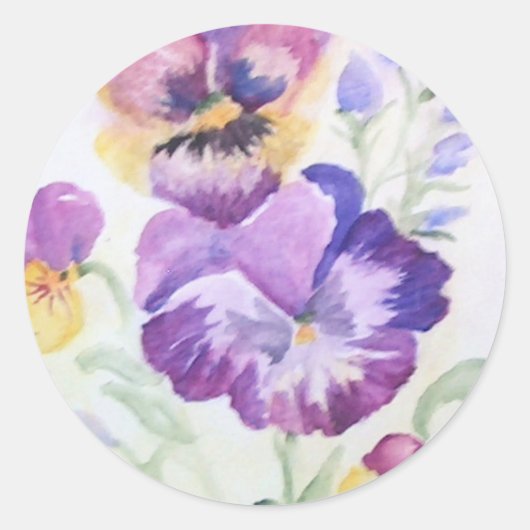 Sticker Rond Panneaux aquarelle (Devant)