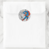 Sticker Rond Panneaux comiques Superman (Sac)