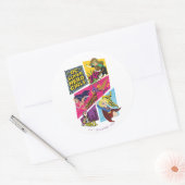 Sticker Rond Panneaux d'action pour filles Super Hero DC (Enveloppe)