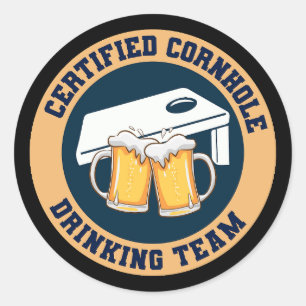 Sticker Rond Panneaux de jeu Cornhole Sacs amusant