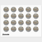 Sticker Rond Panning en or (Feuille)