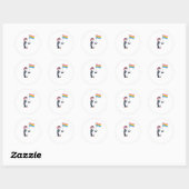 Sticker Rond Pansexual Penguin Pan Prith Mois LGBT (Feuille)
