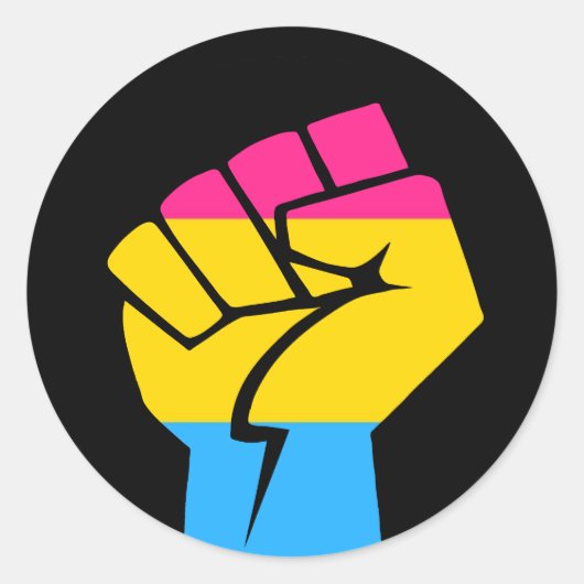 Sticker Rond Pansexuel (Devant)