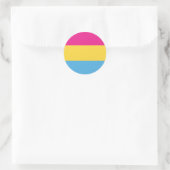 Sticker Rond Pansexuel | Conception du drapeau de fierté | Trac (Sac)