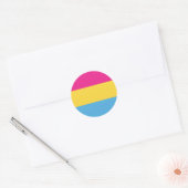 Sticker Rond Pansexuel | Conception du drapeau de fierté | Trac (Enveloppe)